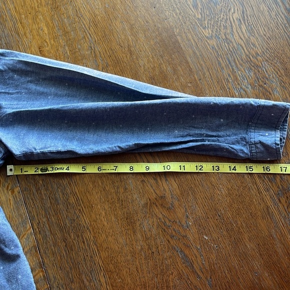 Old Navy Classic Denim Color White Dots Long Sleeve Button-down Size XL Pocket - Picture 9 of 12